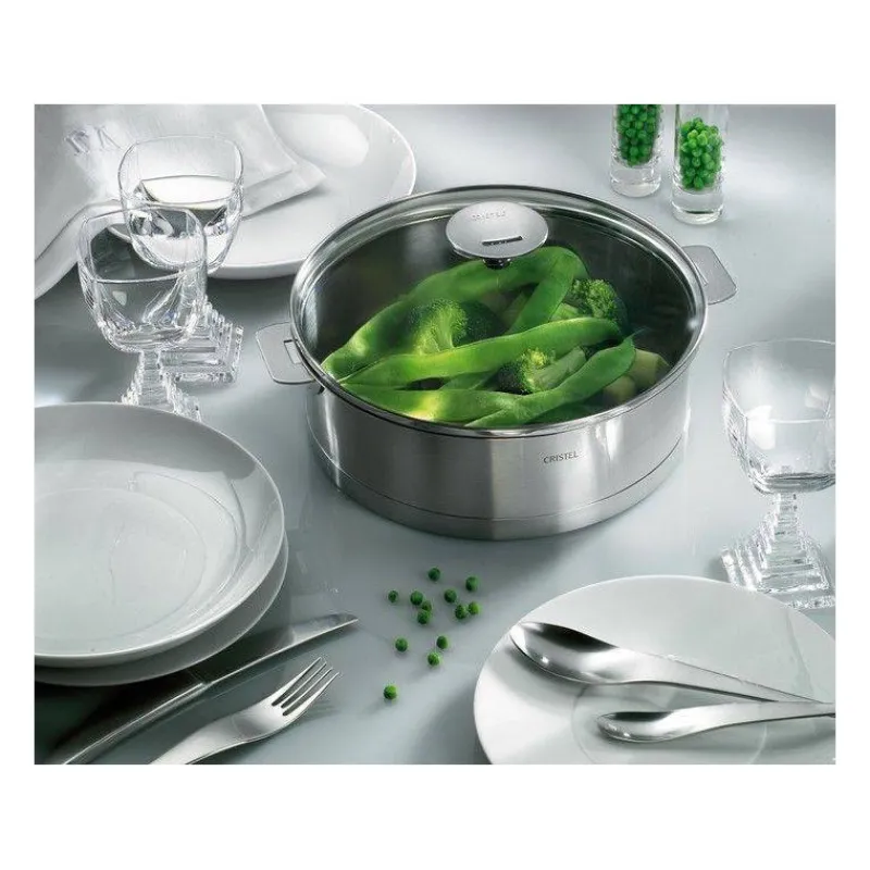 Casseroles Cristel | Casseroles Amovibles-CRISTEL STRATE Casserole Amovible Inox Corps L D 12