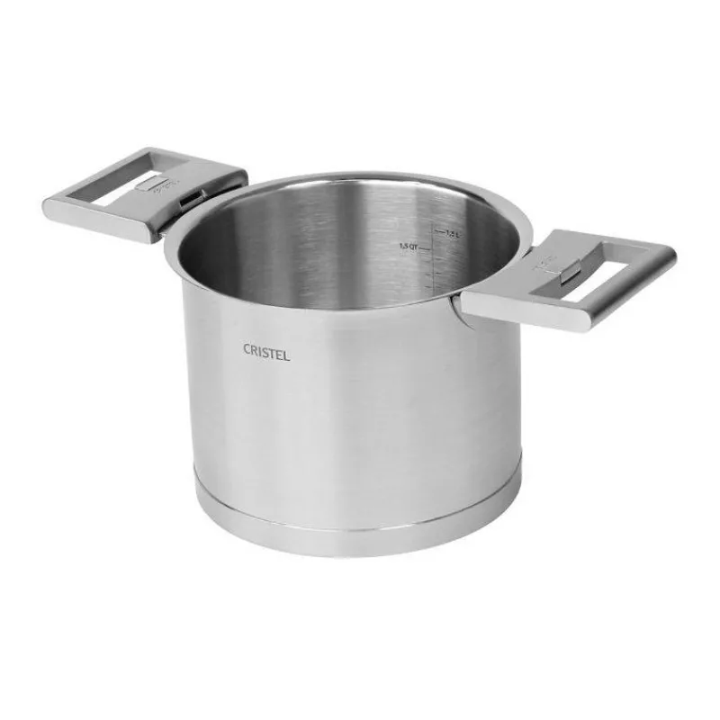 Casseroles En Inox | Casseroles Cristel-CRISTEL STRATE Casserole Amovible Inox Corps L Haute Graduée  D 14