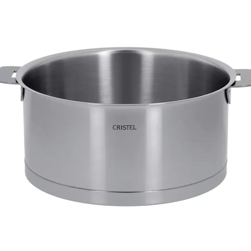 Casseroles En Inox | Casseroles Cristel-CRISTEL STRATE Série 3 Casseroles Amovible Inox Corps L + poignée STRATE   D16 à 20