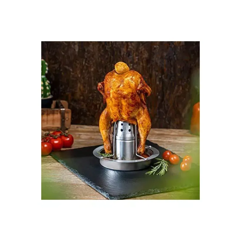 Ustensiles Et Accessoires Bbq Planchas Grills | Barbecues-KUCHENPROFI Support de cuisson verticale Inox pour poulet Four Barbecue