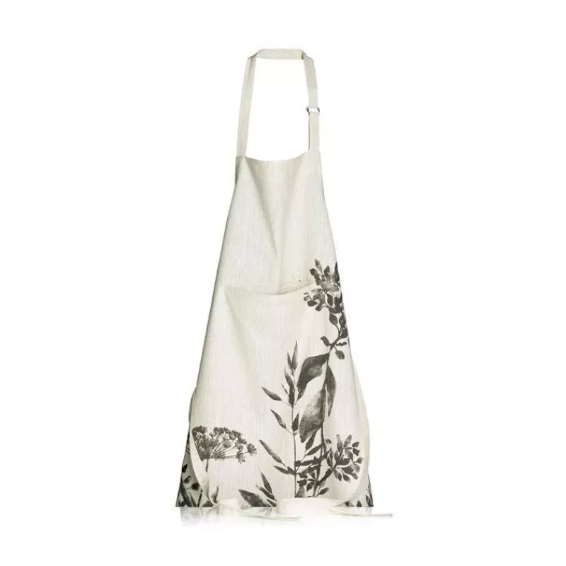 Tabliers-WINKLER Tablier de cuisine FLEURI ISAM Coton motif floral Gris