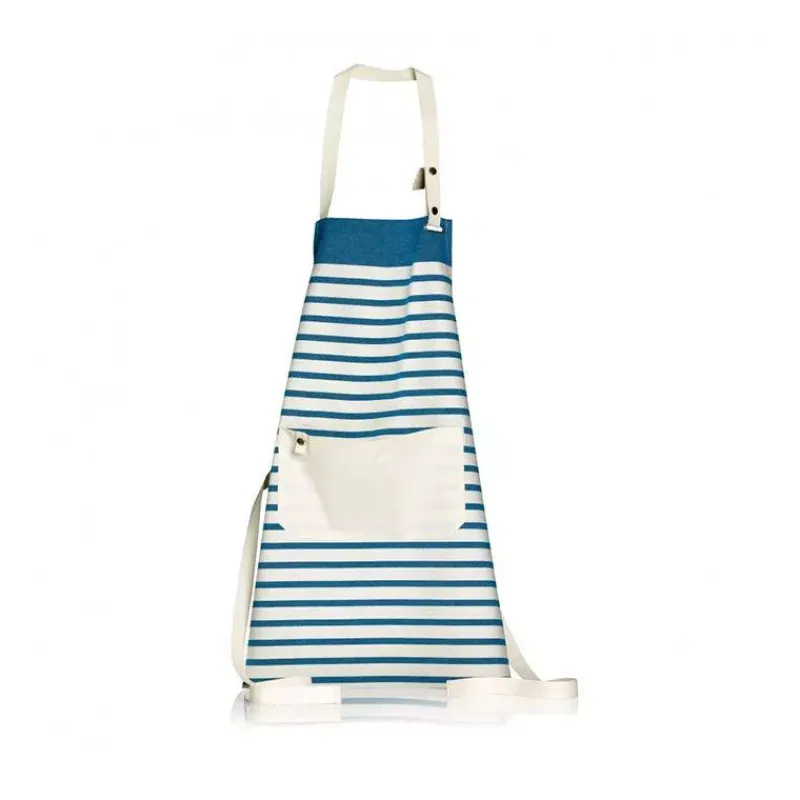 Tabliers-WINKLER Tablier de cuisine NALOU Coton Ivoire / Bleu