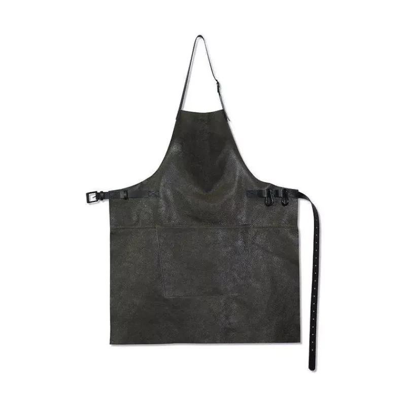 Tabliers | Ustensiles Et Accessoires Bbq Planchas Grills-DUTCHDELUXES Tablier en cuir barbecue Noir cendré Taille Unique