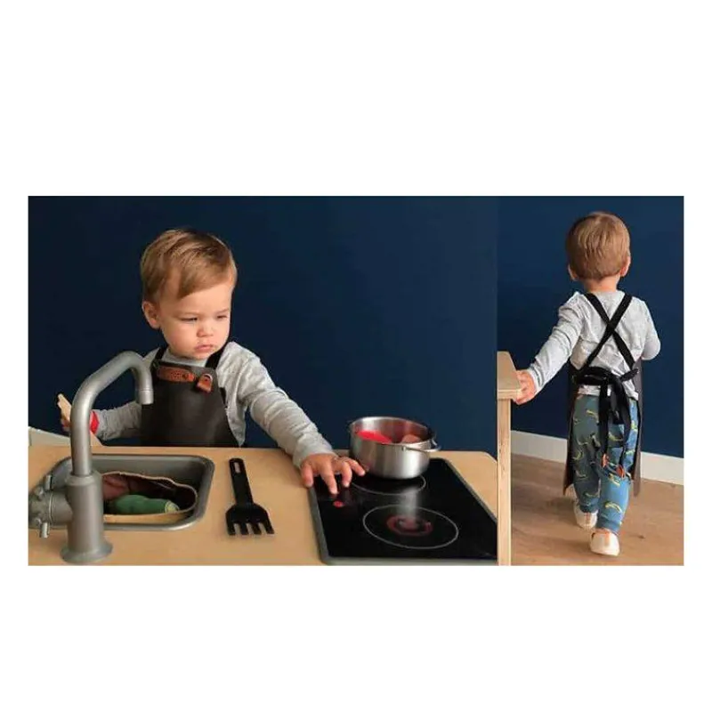 Tabliers-La Casserolerie Tablier en cuir Enfant XAPRON KANSAS Marron
