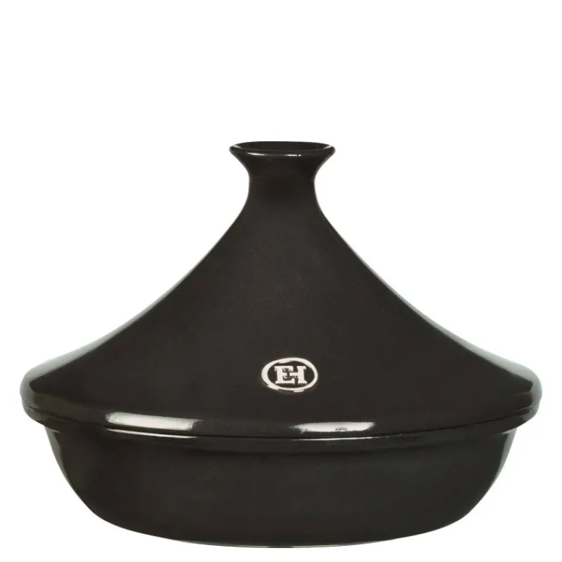 Tajine-Emile HENRY Tajine en céramique D27 cm Flame Noir Fusain