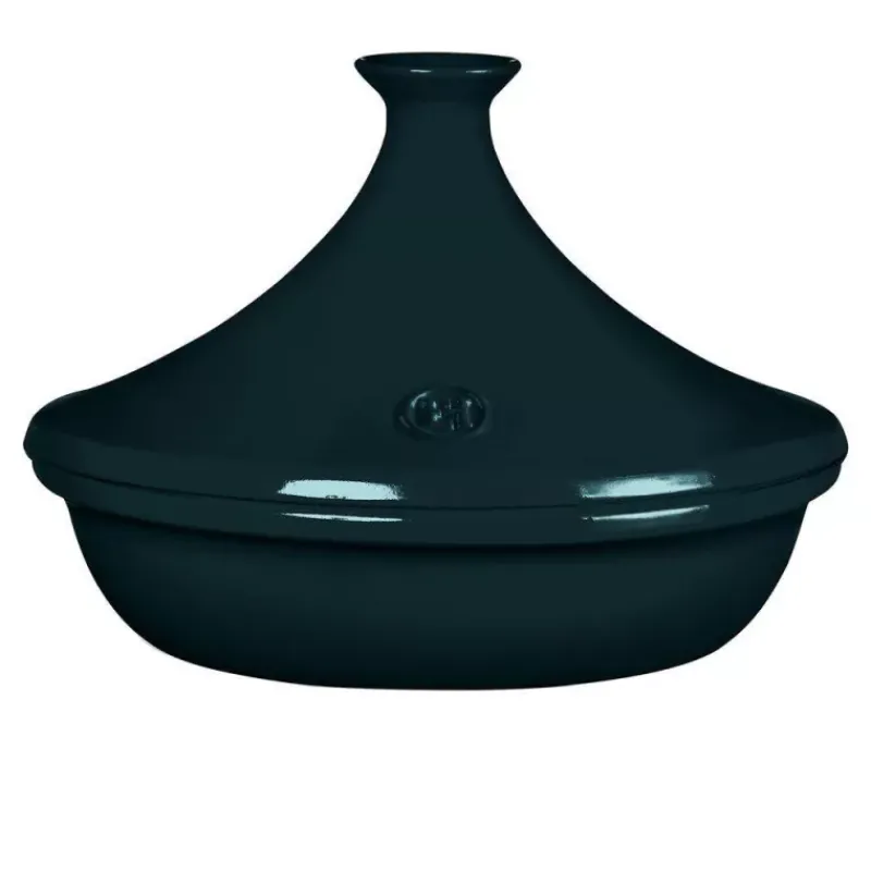 Tajine-Emile HENRY Tajine en céramique D32 Flame Bleu Belle Ile