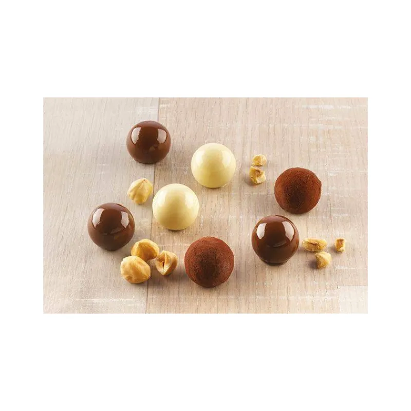 Moules Silikomart | Moules À Gâteaux Silicone-SilikoMart TARTUFINO Moule Chocolat mini boule Sphère en silicone 3Design