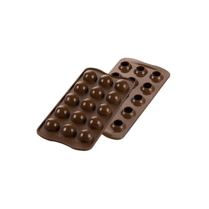 Moules Silikomart | Moules À Gâteaux Silicone-SilikoMart TARTUFINO Moule Chocolat mini boule Sphère en silicone 3Design