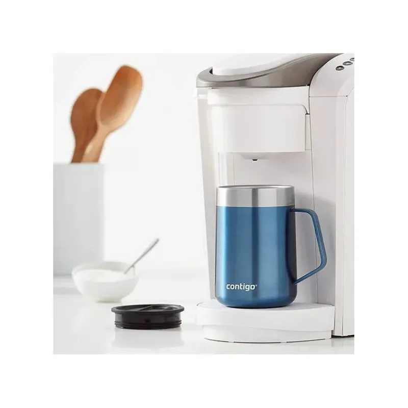 Gourdes Isothermes Et Mugs-Contigo Tasse Mug isotherme acier STREETERVILLE BLEU 420 ml