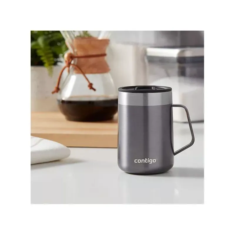 Gourdes Isothermes Et Mugs-Contigo Tasse Mug isotherme acier STREETERVILLE GRIS 420 ml