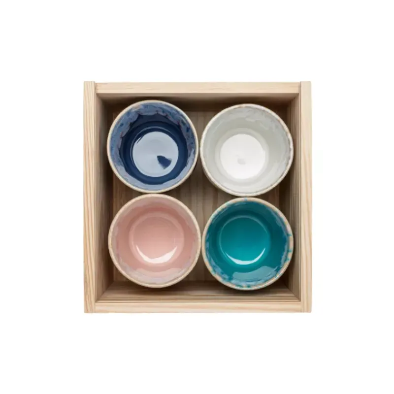 Tasses | Mugs-COSTA NOVA 8 tasses à café allongé 19 cl en grès dans une boite cadeau multicouleurs