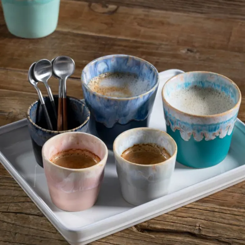 Tasses | Mugs-COSTA NOVA 8 tasses à café allongé 19 cl en grès dans une boite cadeau multicouleurs
