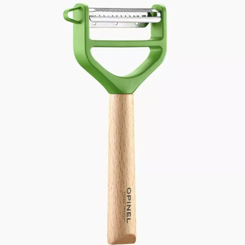 Economes Et Eplucheurs-OPINEL T-DUO Eplucheur Double Lame Julienne Manche Bois Vert