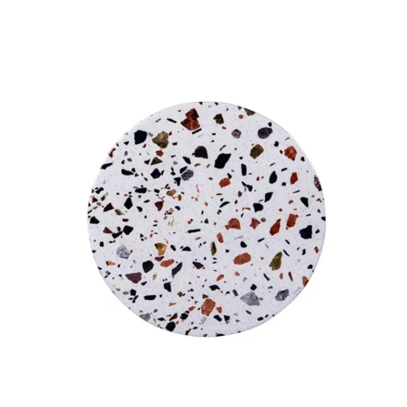 Dessous De Plats Basiques-TABLE PASSION TERRAZZO Dessous de plat en Grès D20 Motif 2 aspect orange