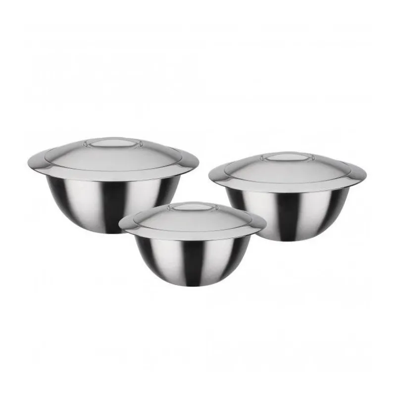 Boites Et Saladiers | Boites Hermétiques-GSW Thermo Saladier avec couvercle double paroi en acier inoxydable D16
