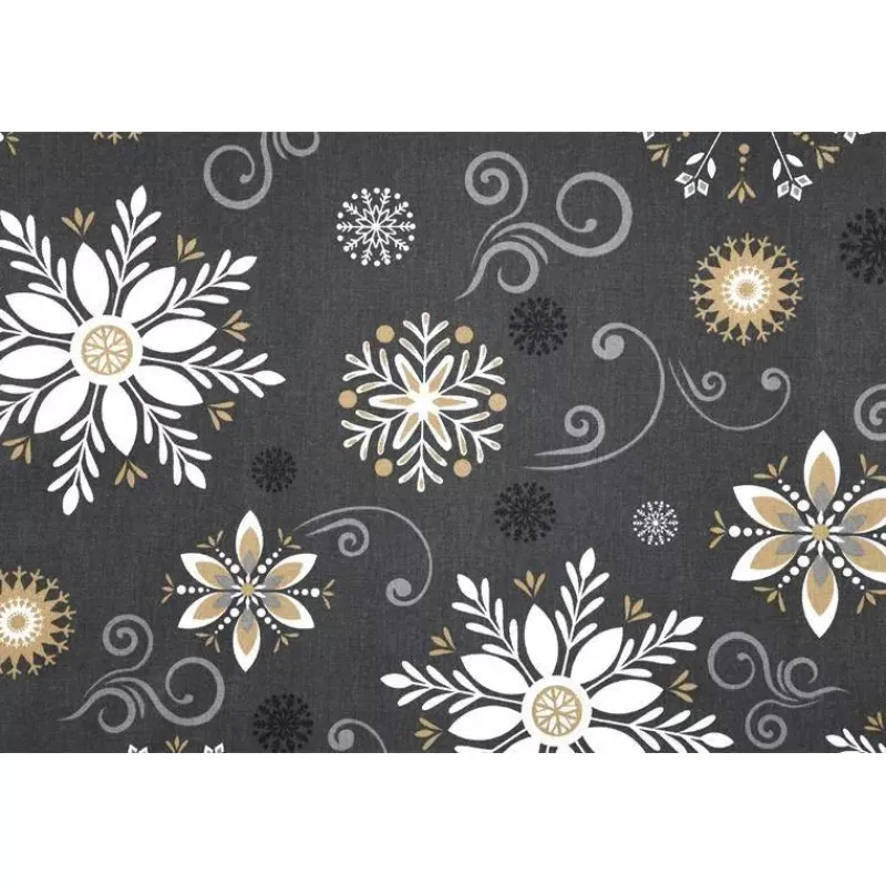 Tissus Au Mètre-STOF TISSU enduit 155 83% Coton 17% Acrylique LIESSE Anthracite Longueur exprimée en cm