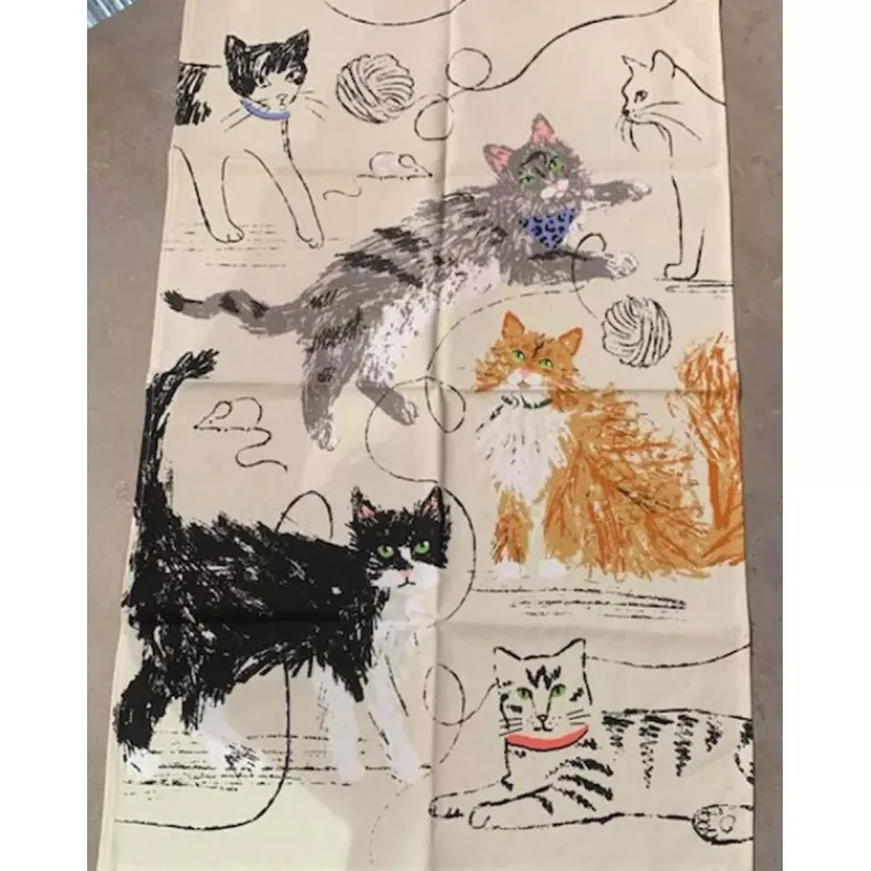 Torchons-Ulster Weavers Torchon 100 % Coton biologique Nos amis les chats  