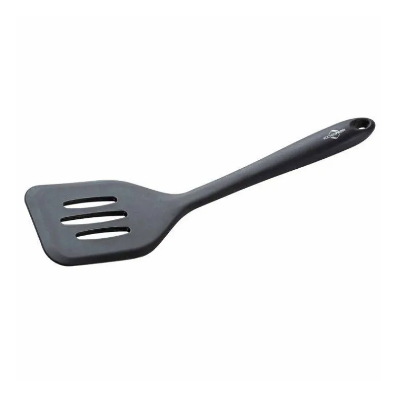 Spatules-KUCHENPROFI TREND Spatule ajourée à retourner recouverte tout silicone Noir