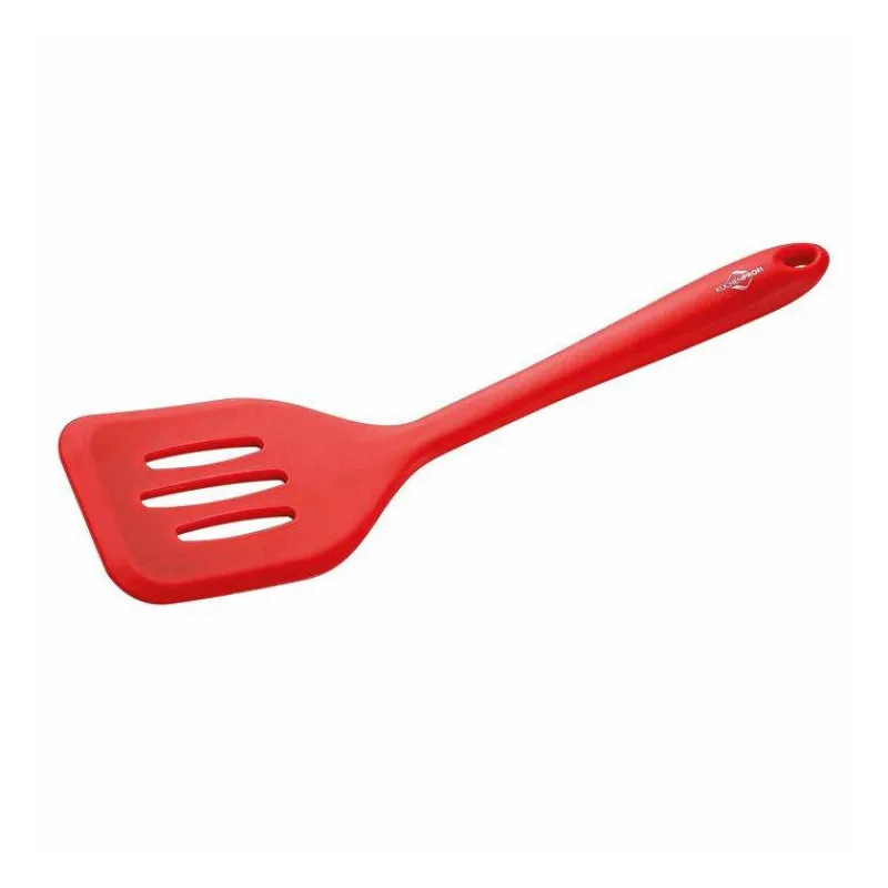 Spatules-KUCHENPROFI TREND Spatule ajourée à retourner recouverte tout silicone Rouge