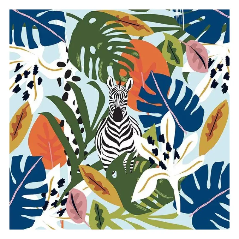 Les Serviettes De Table Papier-Easy Life TROPICAL VIBES Paquet de 20 serviettes de table décorées