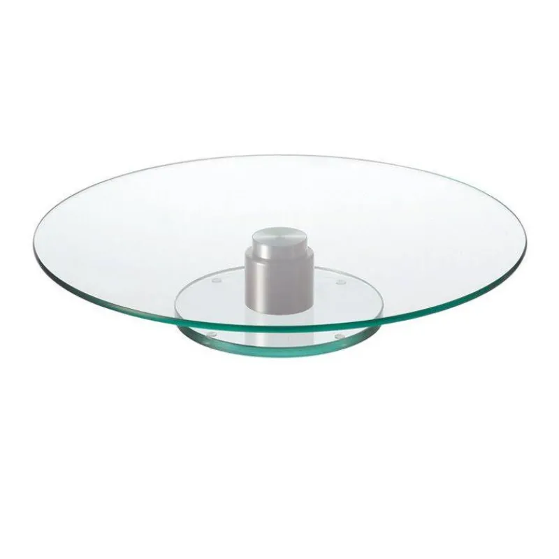 Plats À Gâteaux | Plats À Fromage-LEONARDO TURN Plat tournant  à Gâteaux ou Fromage en Verre sur Pied