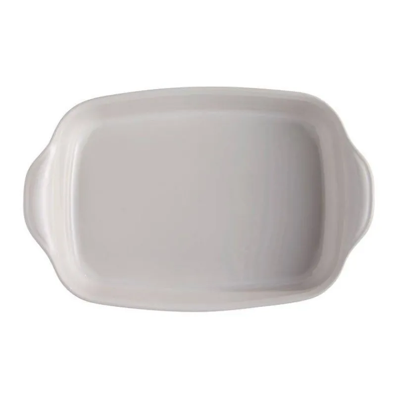Plats À Rôtir Et Gratins-Emile HENRY ULTIME Plat à Four en Céramique Rectangle Blanc Farine 42 x 27 cm