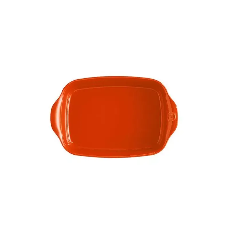 Plats À Rôtir Et Gratins-Emile HENRY ULTIME Plat à Four en Céramique Rectangle Orange Toscane 29 x 19 cm