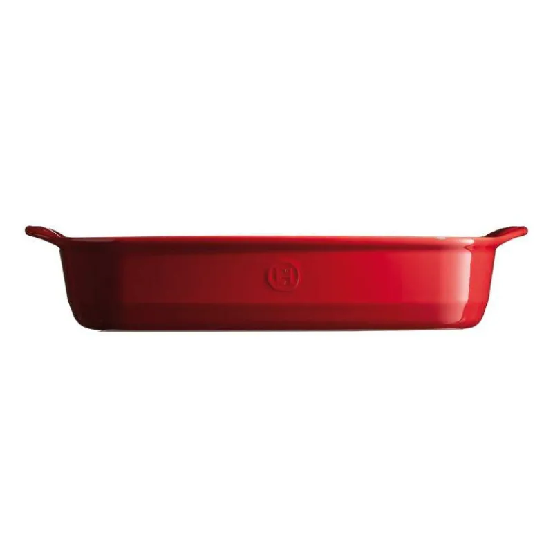 Plats À Rôtir Et Gratins-Emile HENRY ULTIME Plat à Four en Céramique Rectangle Rouge Grand cru 42 x 27 cm