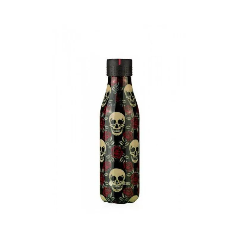Gourdes Isothermes Et Mugs-Les Artistes UP Bouteille isotherme double paroi en Inox 0.5L Roses Têtes de mort