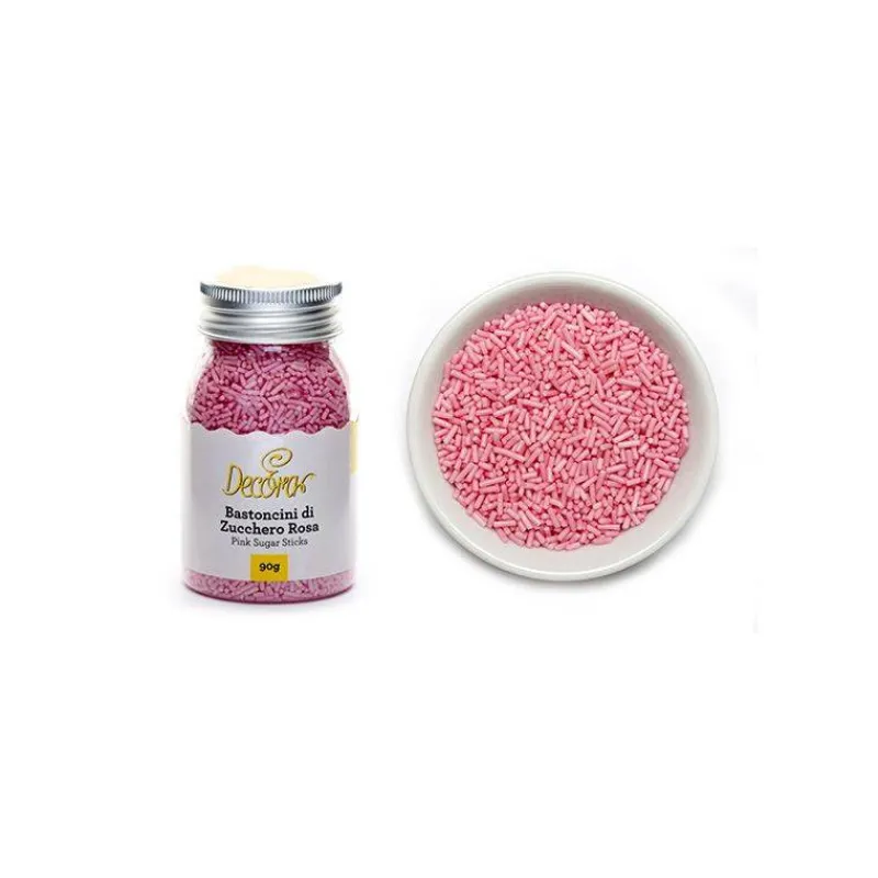Sucres Et Décors | Décors Alimentaires-Decora Vermicelles de sucre Paquet de 90 g ROSE