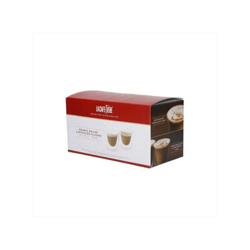 Tasses-Kitchen Craft Verre Tasse à café double paroi 200 ml La Cafetiere - les 2