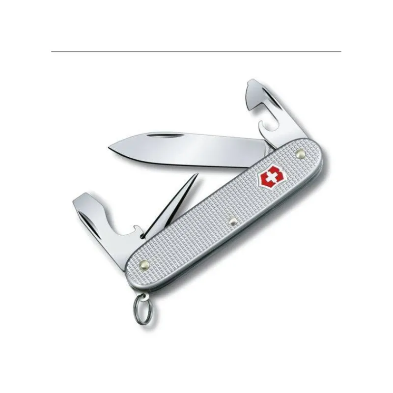 Couteaux De Poche | Couteaux Fermants-Victorinox Couteau Suisse fermant de poche multifonctions Alox Pioneer Argent