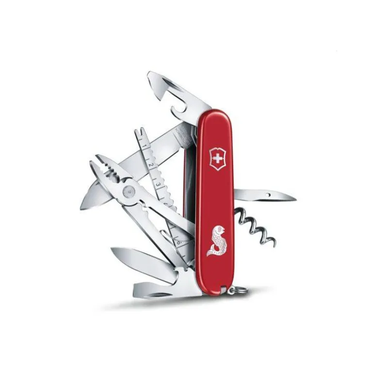 Couteaux De Poche | Couteaux Fermants-Victorinox Couteau Suisse fermant de poche multifonctions de pêche Angler Rouge