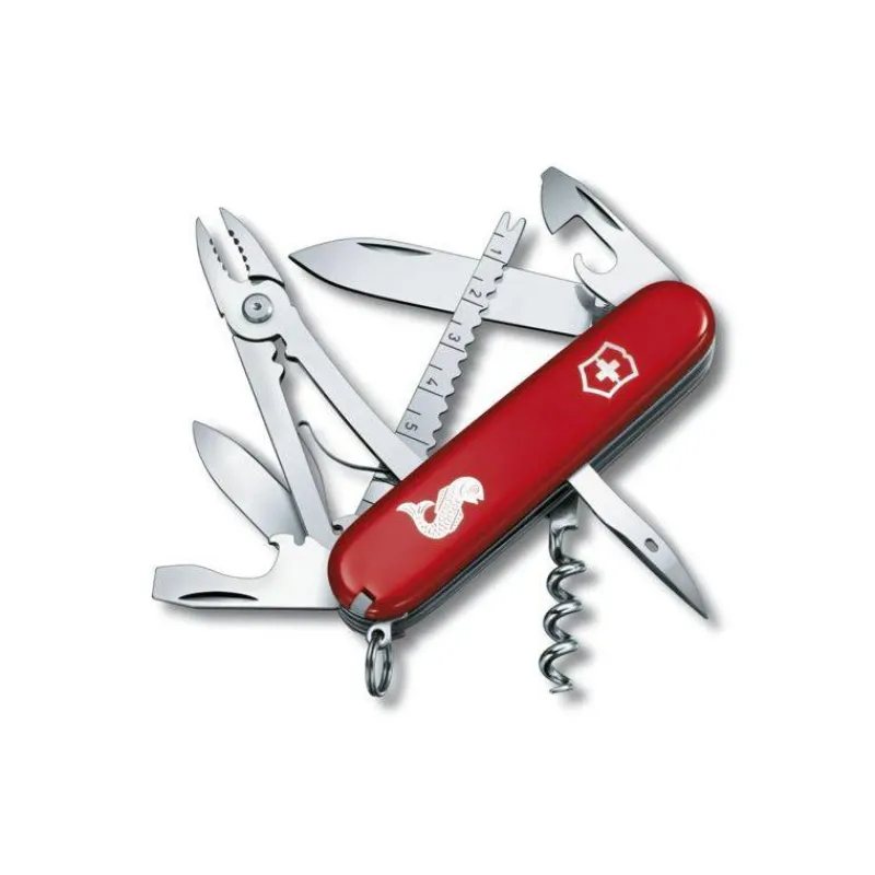 Couteaux De Poche | Couteaux Fermants-Victorinox Couteau Suisse fermant de poche multifonctions de pêche Angler Rouge