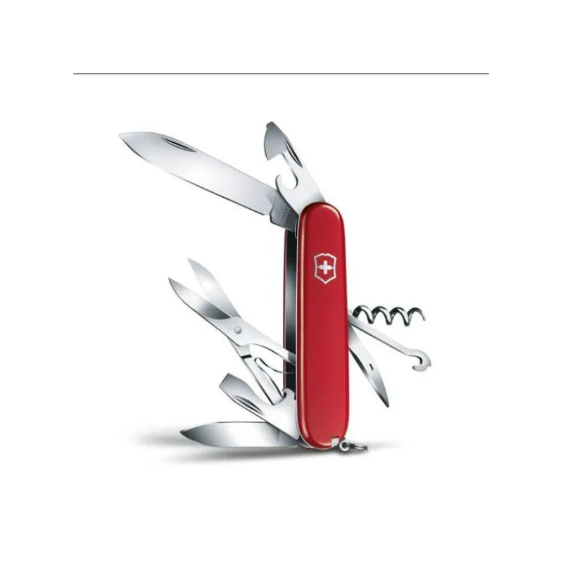 Couteaux De Poche | Couteaux Fermants-Victorinox Couteau Suisse fermant de poche multifonctions Escalade Climber Rouge
