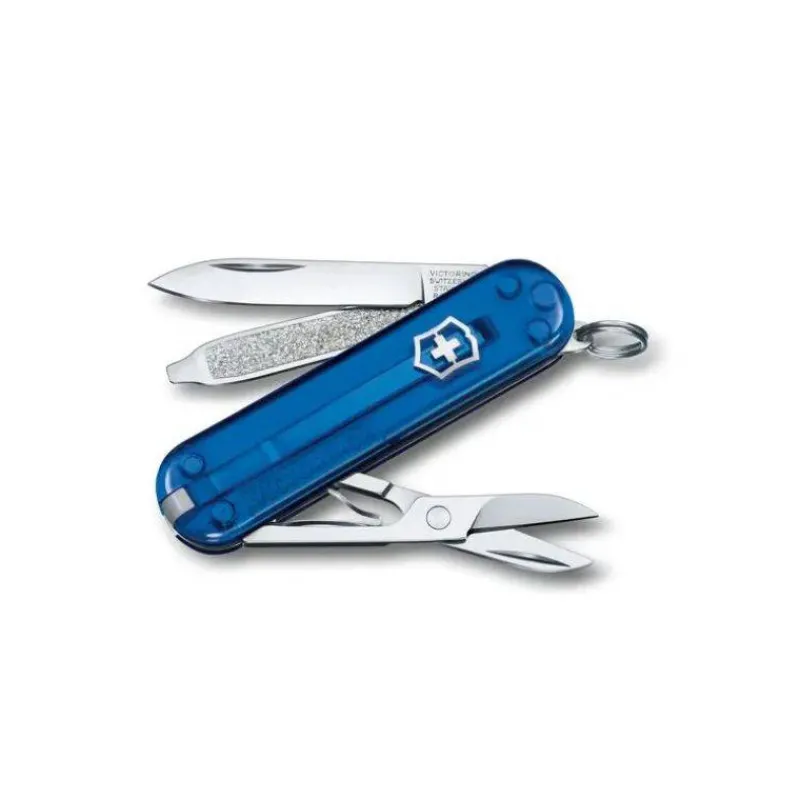 Couteaux De Poche | Couteaux Fermants-Victorinox Couteau Suisse fermant de poche multifonctions Porte Clé Classic SD Bleu Deep Ocean