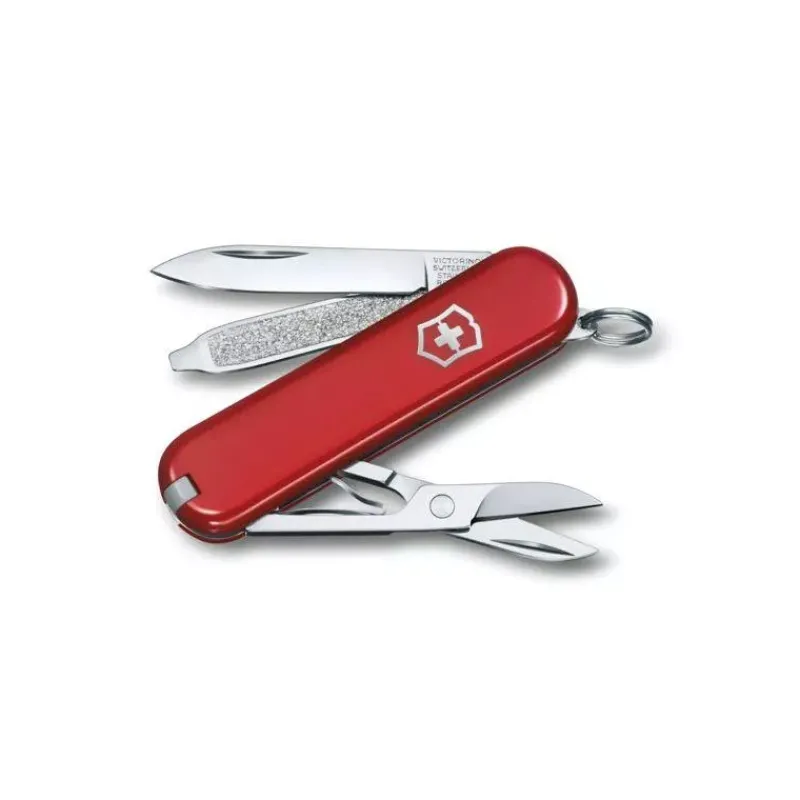 Couteaux De Poche | Couteaux Fermants-Victorinox Couteau Suisse fermant de poche multifonctions Porte Clé Classic SD Rouge Style Icon