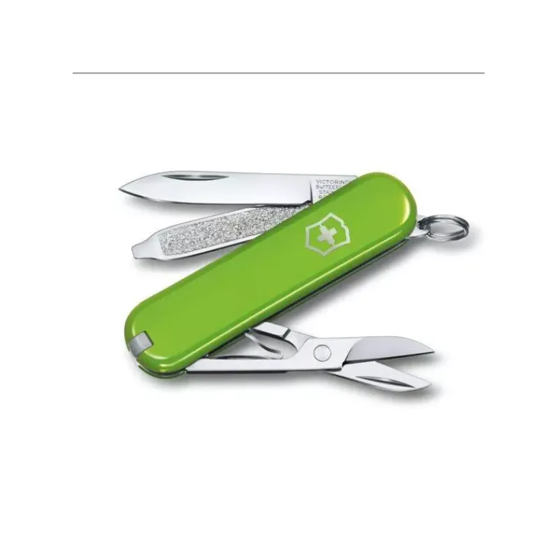 Couteaux De Poche | Couteaux Fermants-Victorinox Couteau Suisse fermant de poche multifonctions Porte Clé Classic SD Vert Pistache