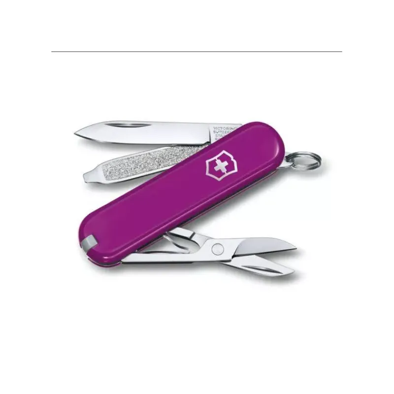 Couteaux De Poche | Couteaux Fermants-Victorinox Couteau Suisse fermant de poche multifonctions Porte Clé Classic SD Violet Tasty Grape