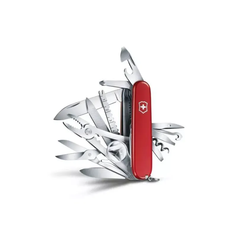 Couteaux De Poche | Couteaux Fermants-Victorinox Couteau Suisse fermant de poche multifonctions Swiss Champ Rouge