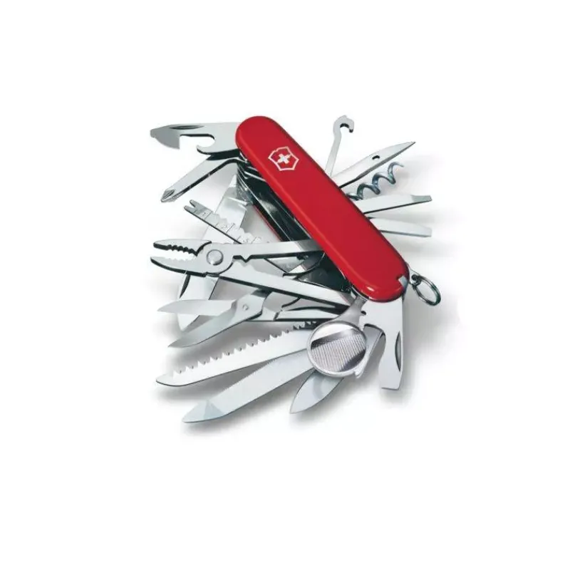 Couteaux De Poche | Couteaux Fermants-Victorinox Couteau Suisse fermant de poche multifonctions Swiss Champ Rouge