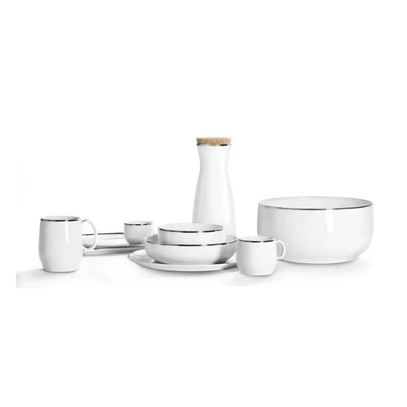 Assiettes Creuses-Mu00e9dard de NOBLAT YAKA Porcelaine Blanche Assiette Creuse D20 Médard de NOBLAT