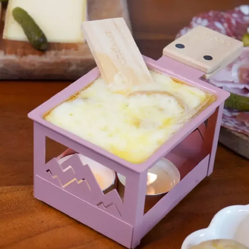 Fondues-COOKUT YETI Raclette à la bougie individuelle  Rose