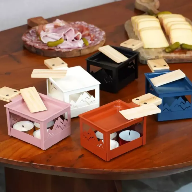 Fondues-COOKUT YETI Raclette à la bougie individuelle  Rouge